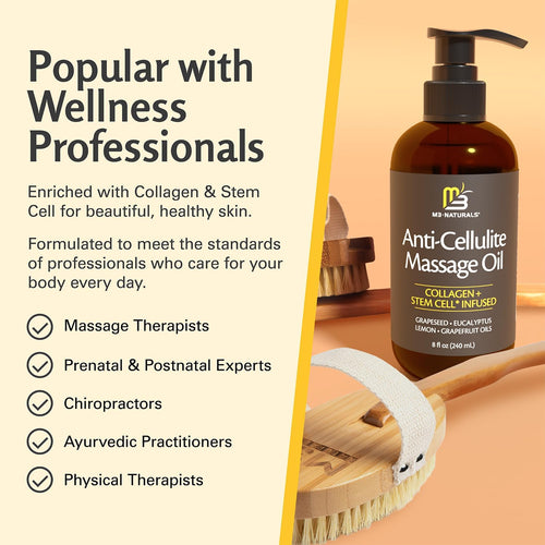 Anti-Cellulite Massage Oil — Collagen + Stem Cell Body Oil (8 fl oz)
