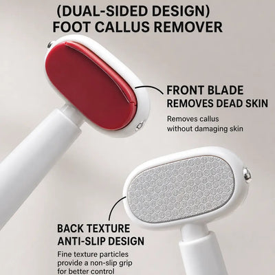 Dual-sided design: front blade and anti-slip textured back