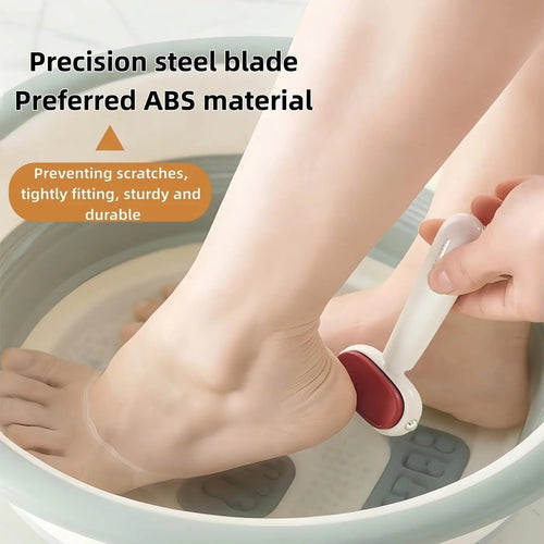 Dual-Sided Foot Callus Remover - Replaceable Stainless Steel Blade