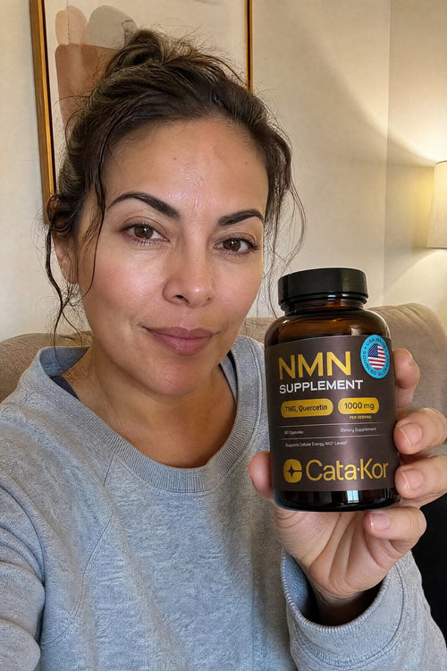 Cata-Kor NMN Supplement - 4-in-1 NAD+ with TMG, Quercetin & Resveratrol, 60 Capsules
