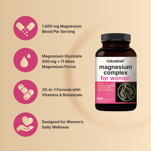 Magnesium Complex for Women - 240 Vegetarian Capsules