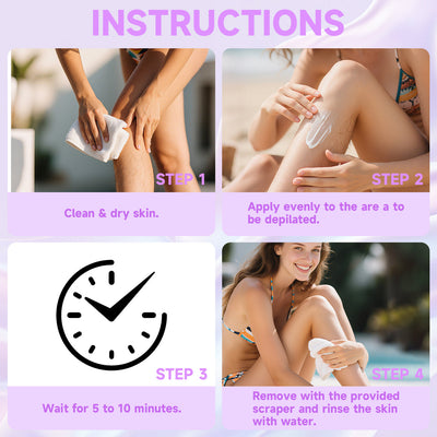 How to use - clean and dry, apply evenly, wait 5-10 minutes, remove with scraper and rinse