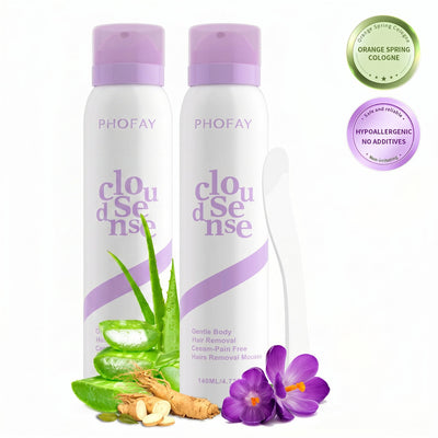PHOFAY CloudSense spray 2-pack - hypoallergenic gentle body hair removal