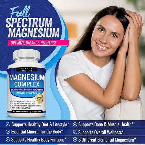 Magnesium Complex 1000mg - 8 Forms of Magnesium, Maximum Absorption