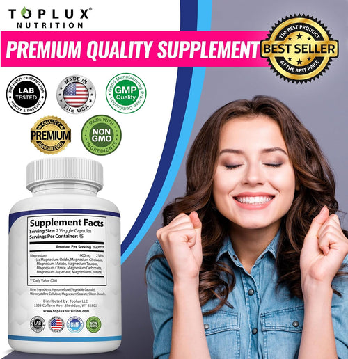 Magnesium Complex 1000mg - 8 Forms of Magnesium, Maximum Absorption